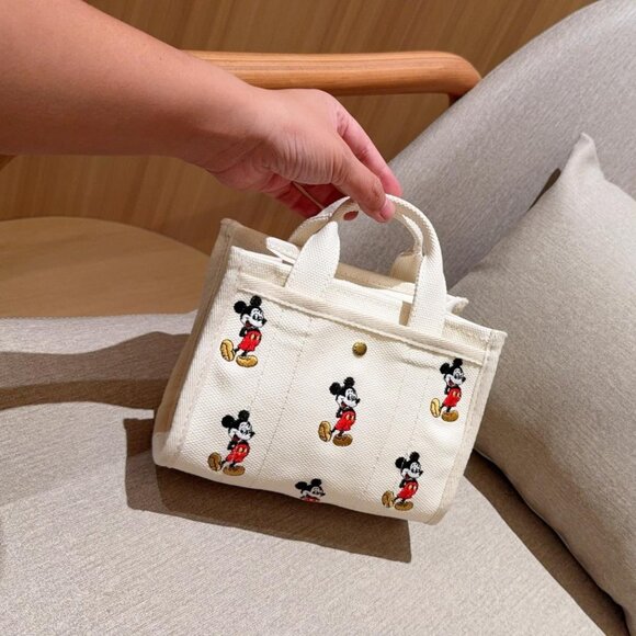 Coach Disney Mickey Mini Drawstring Bucket Bag - Picture 1 of 8